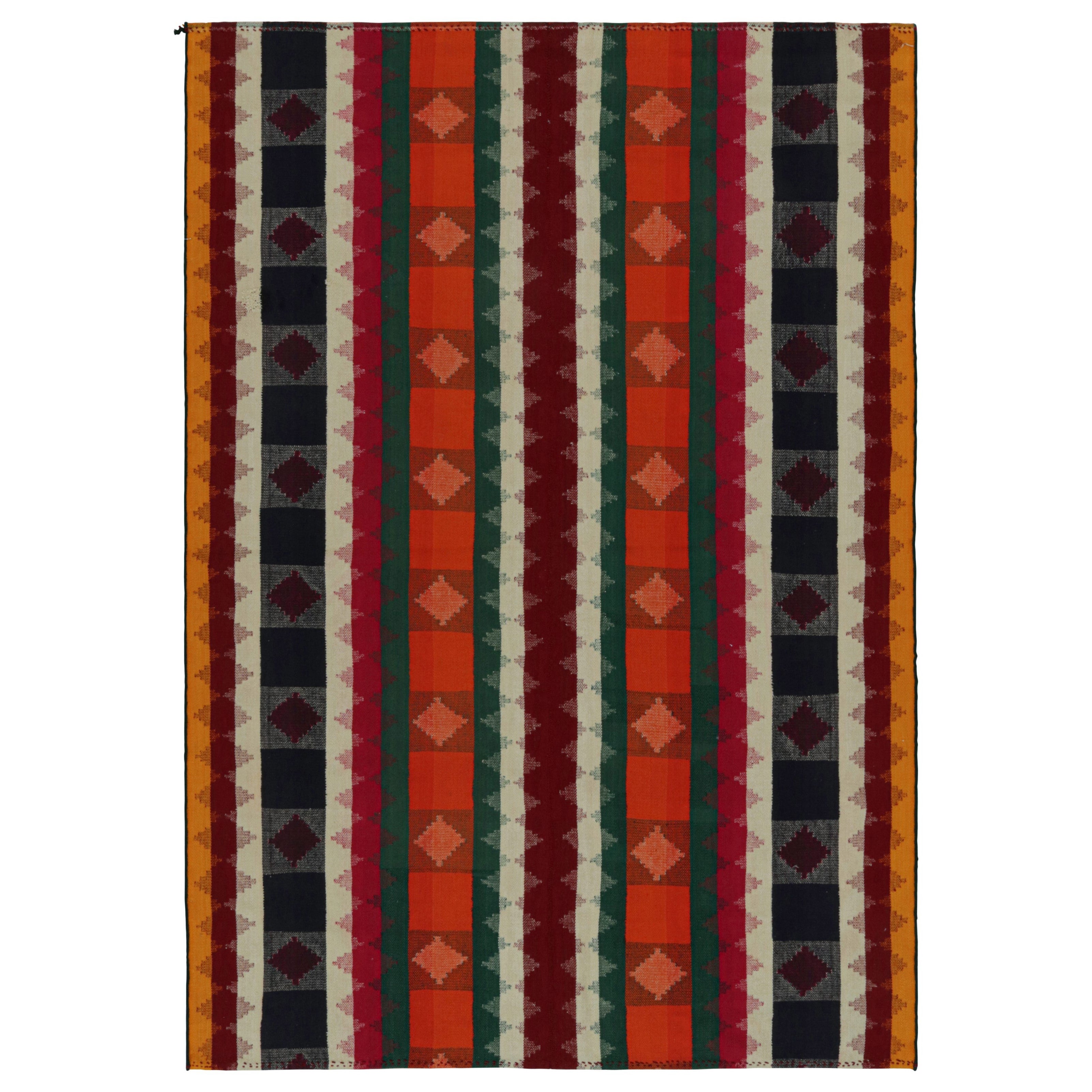 Vintage Afghani tribal Kilim rug, with Geometric patterns, from Rug & Kilim For Sale