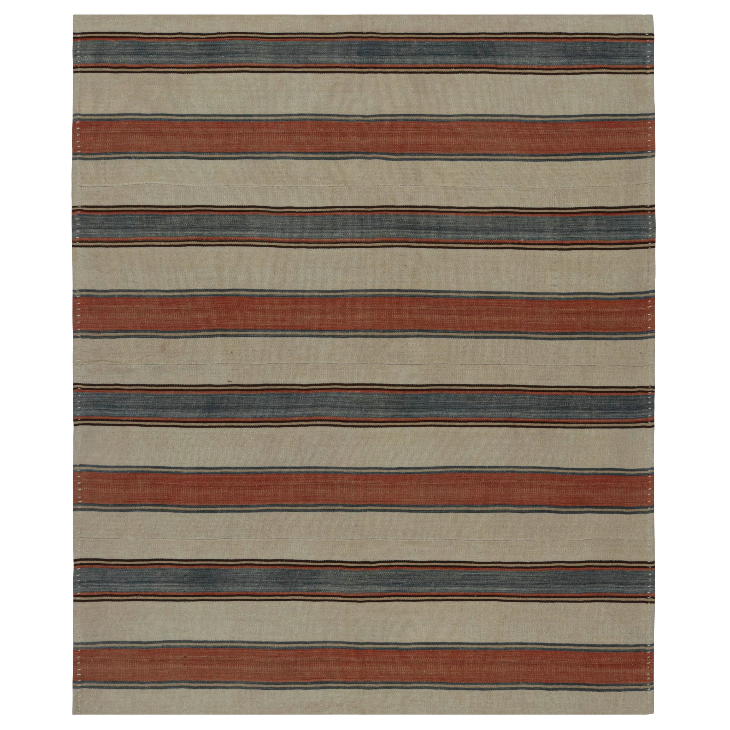 Vintage Afghani tribal Kilim rug, with Stripes, from Rug & Kilim For Sale