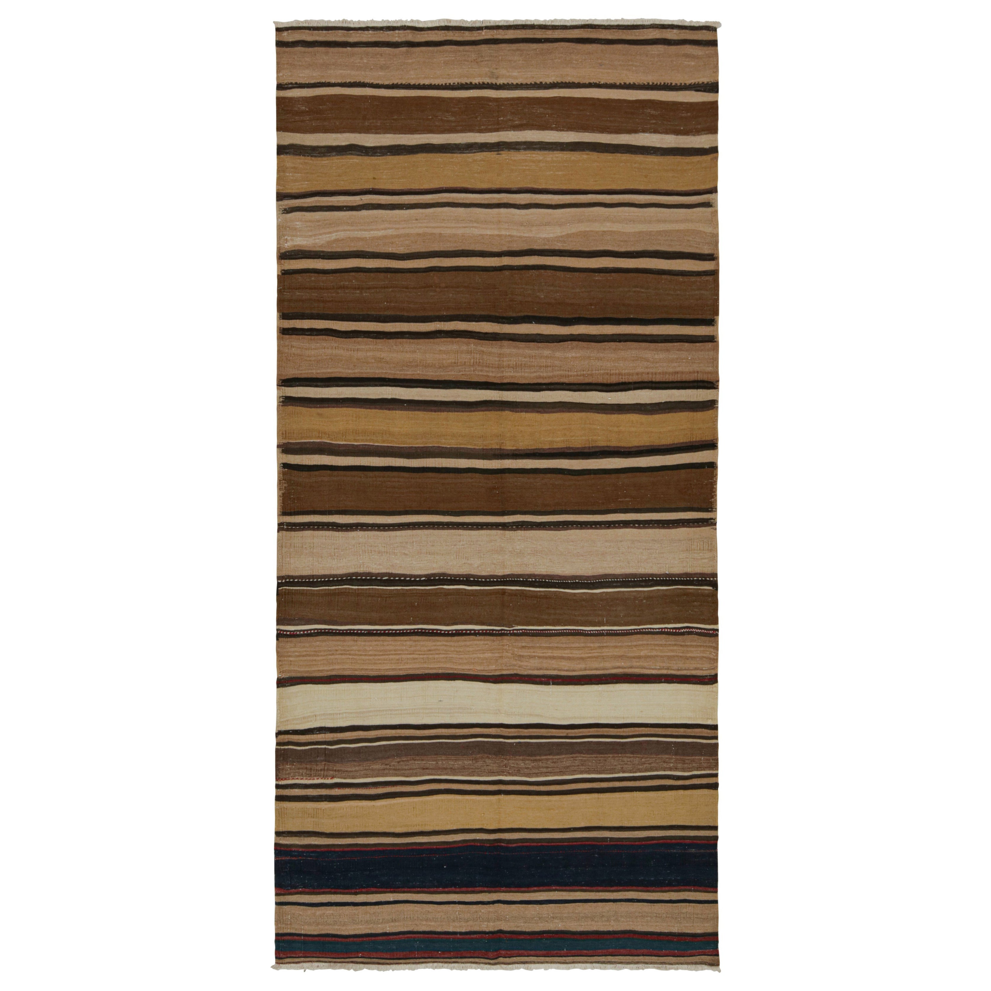 Vintage Afghani tribal Kilim rug, with Stripes, from Rug & Kilim For Sale