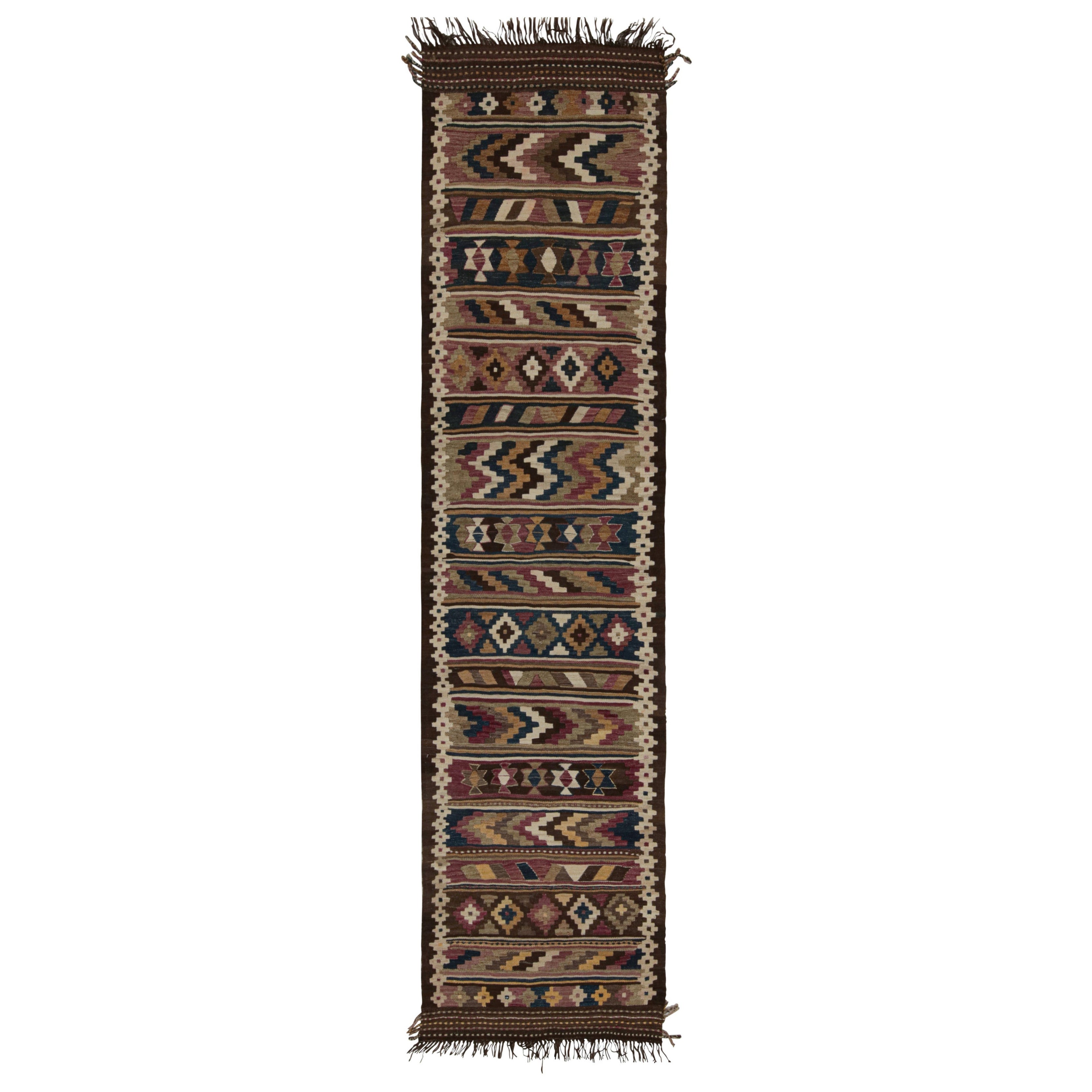 Vintage Persian Tribal extra-long Kilim Runner Rug, from Rug & Kilim For Sale