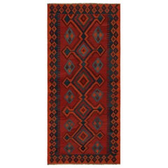 Afghanischer Vintage-Kelim-Teppich aus afghanischem Stammeskunststil in Rot, mit Medaillons, von Rug & Kilim