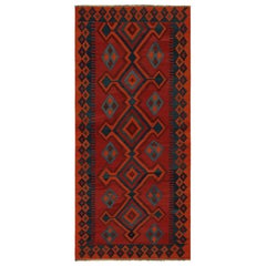 Vintage tribal Afghan Kilim Rug in Red, with Medallions, from Rug & Kilim