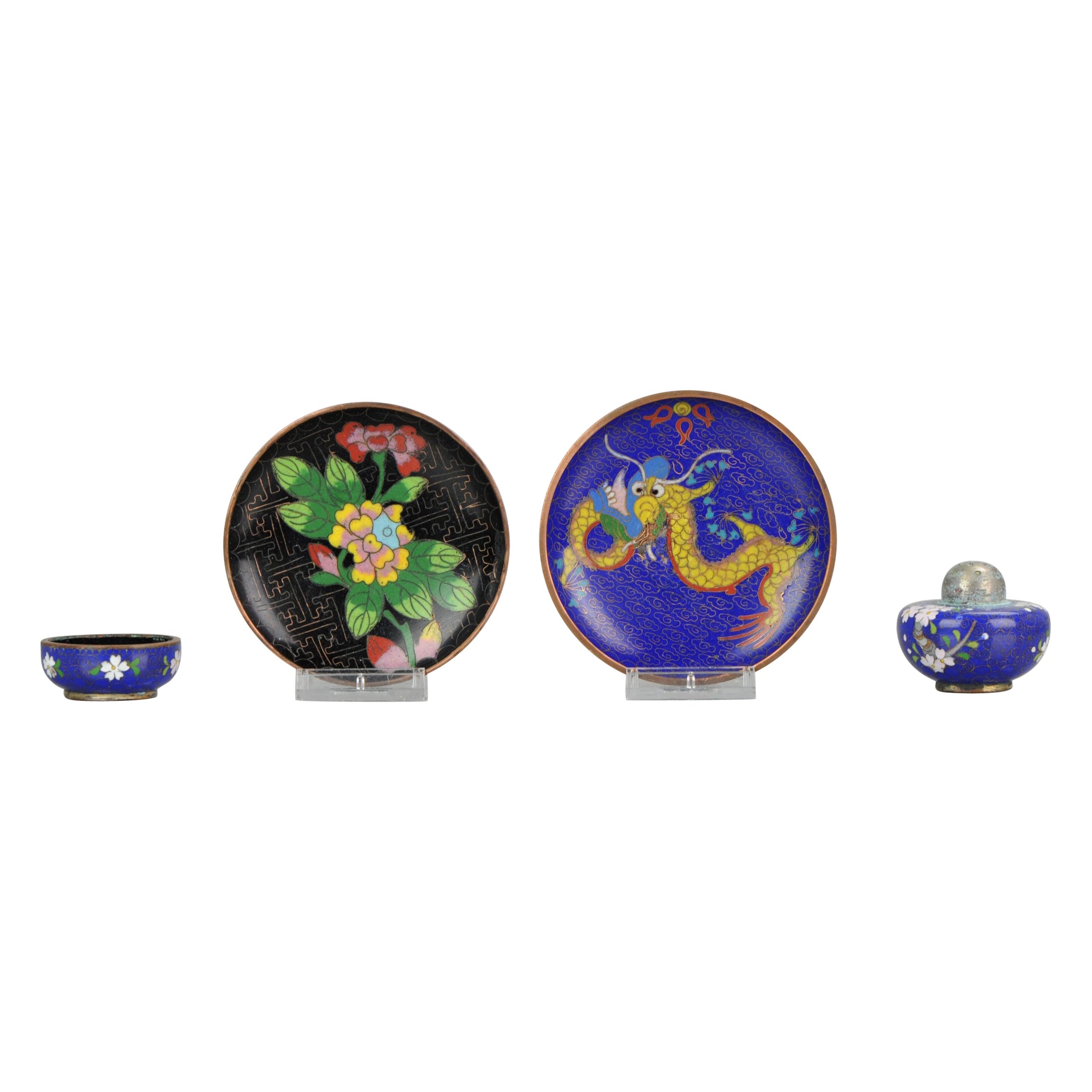 Lot Cloisonne Chinese Colorfull Vase CLoisonne Enamel China, Early 20th Cen   For Sale