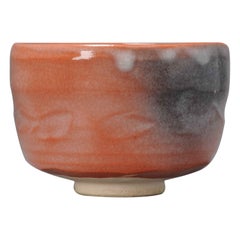 Tazón de té Chawan de época japonesa vintage con Tomobako, Siglo XX