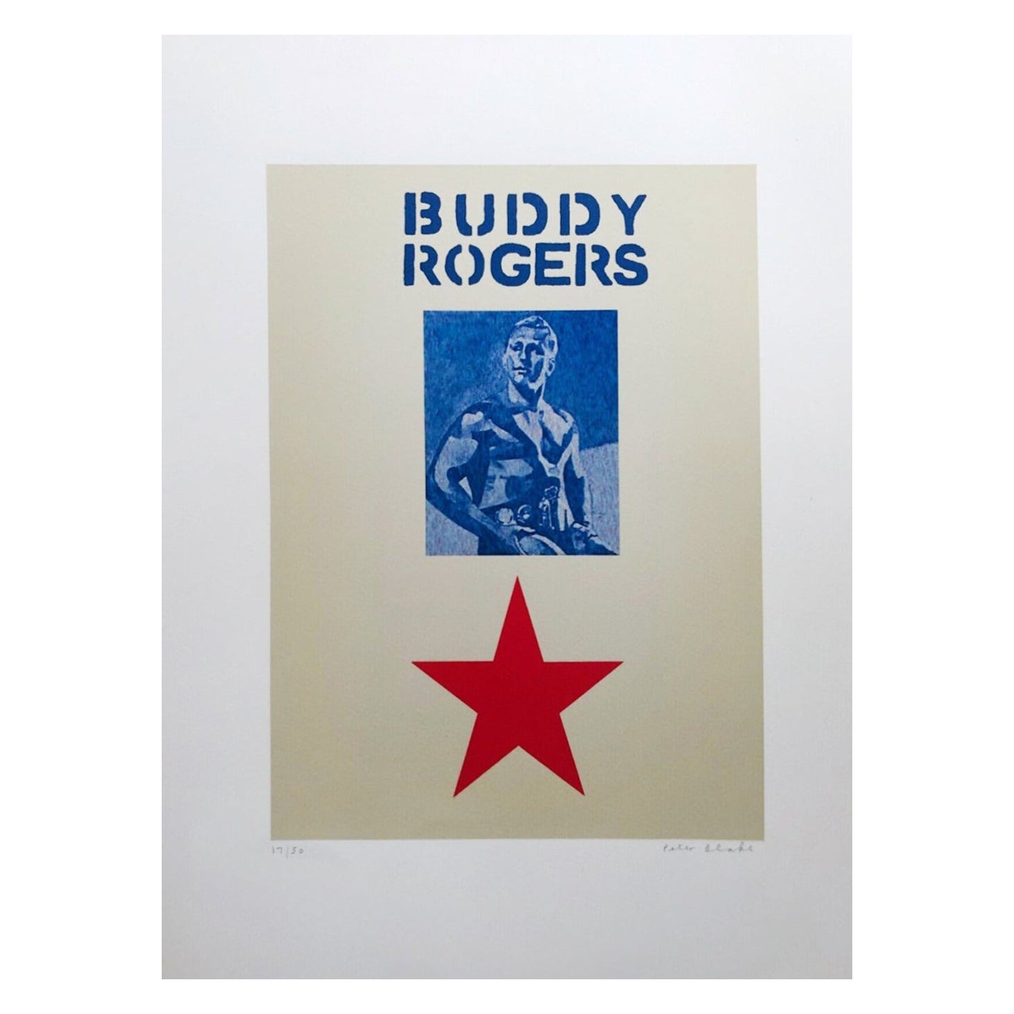 2003 Peter Blake - Buddy Rogers - Motiv 10 Original signierter Kunstdruck
