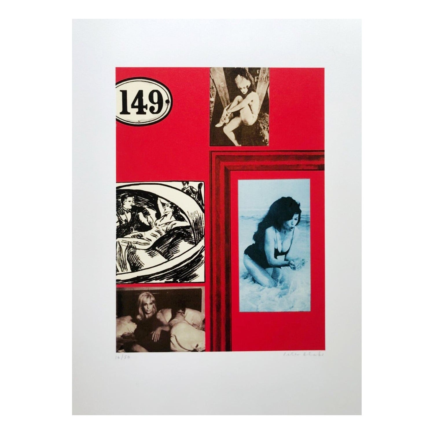 2003 Peter Blake - Soviet Collage - Motif 10 Original Signed Art Print For Sale
