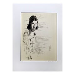 2003 Peter Blake - Donna disegnata - Motivo 10 Stampa d'arte originale firmata