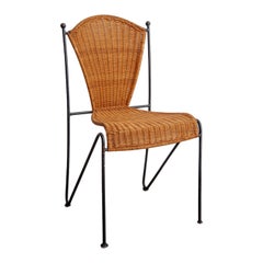 Six Iron and Rattan Indoor and Outdoor Patio Chairs by Pipsan Saarinen Swanson