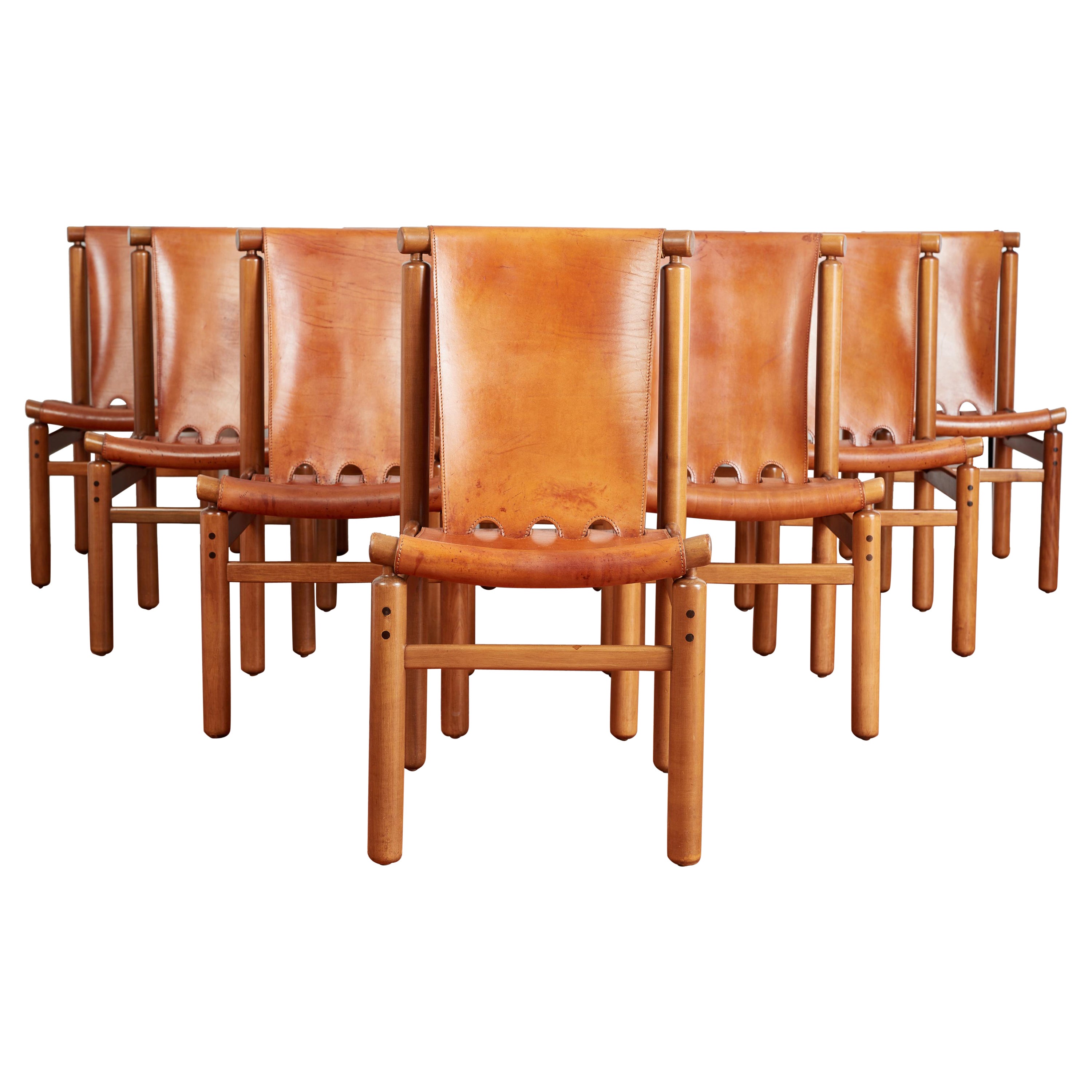 Illmari Tapiovaara Dining Chairs, Set of 10 For Sale