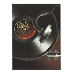 1981 Pathe Record Player Original Vintage Poster