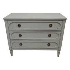 Vintage Gustavian Style Unique 3 Drawer Chest Of Drawers