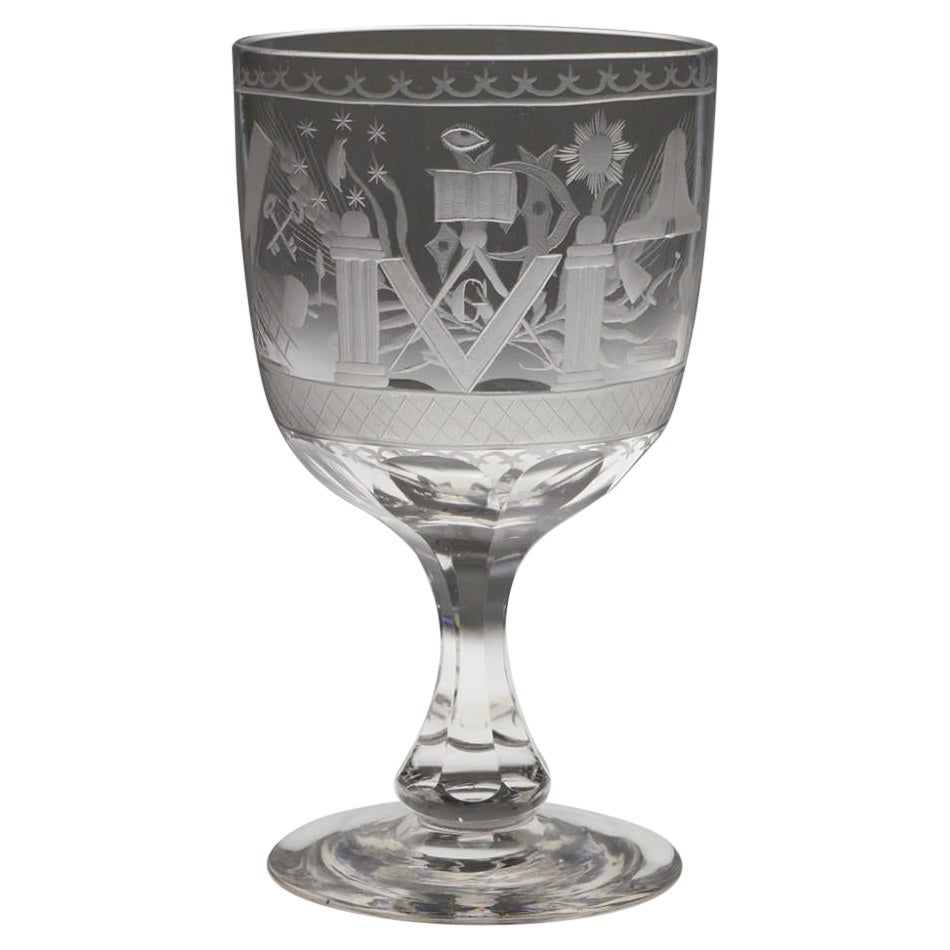 A Masonic Wine Goblet c1880
