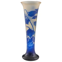 Antique D'Argental Cameo Glass Solifleur Vase c1920