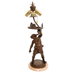 19th Century Bronze Bacchus Lamp