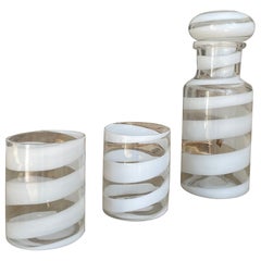 CARAFE WITH TWO TUMBLERS by Barovier & Toso