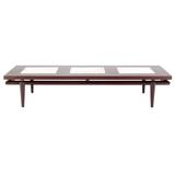 Floating Widdicomb  Marble Inserts Top Coffee Table