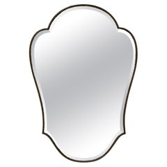 1950s Brass Shied Mirror
