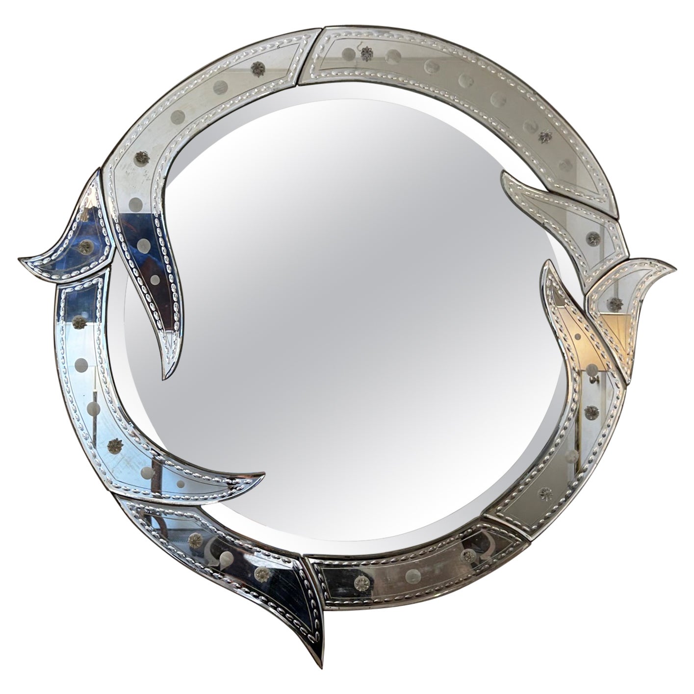 Venezianischer Spiegel aus der Mitte des Jahrhunderts im Angebot