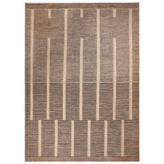 Nazmiyal Collection Contemporary Brown Central Asian Rug. 14 ft x 19 ft 2 in