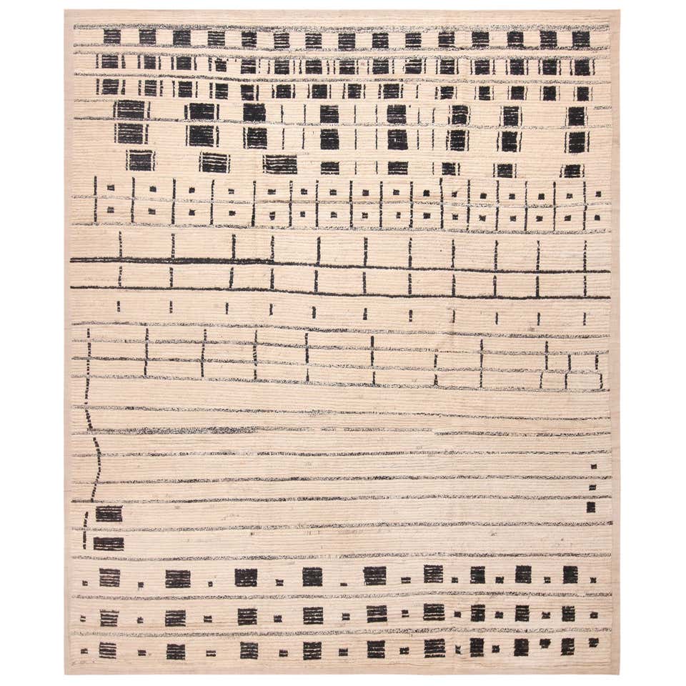 Modern Jean-Michel Basquiat Inspired Art Rug. Size: 8 ft 4 in x 9 ft 10 ...