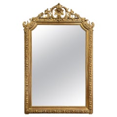 A Large French Napoleon III Period Gold Gilt Mirror