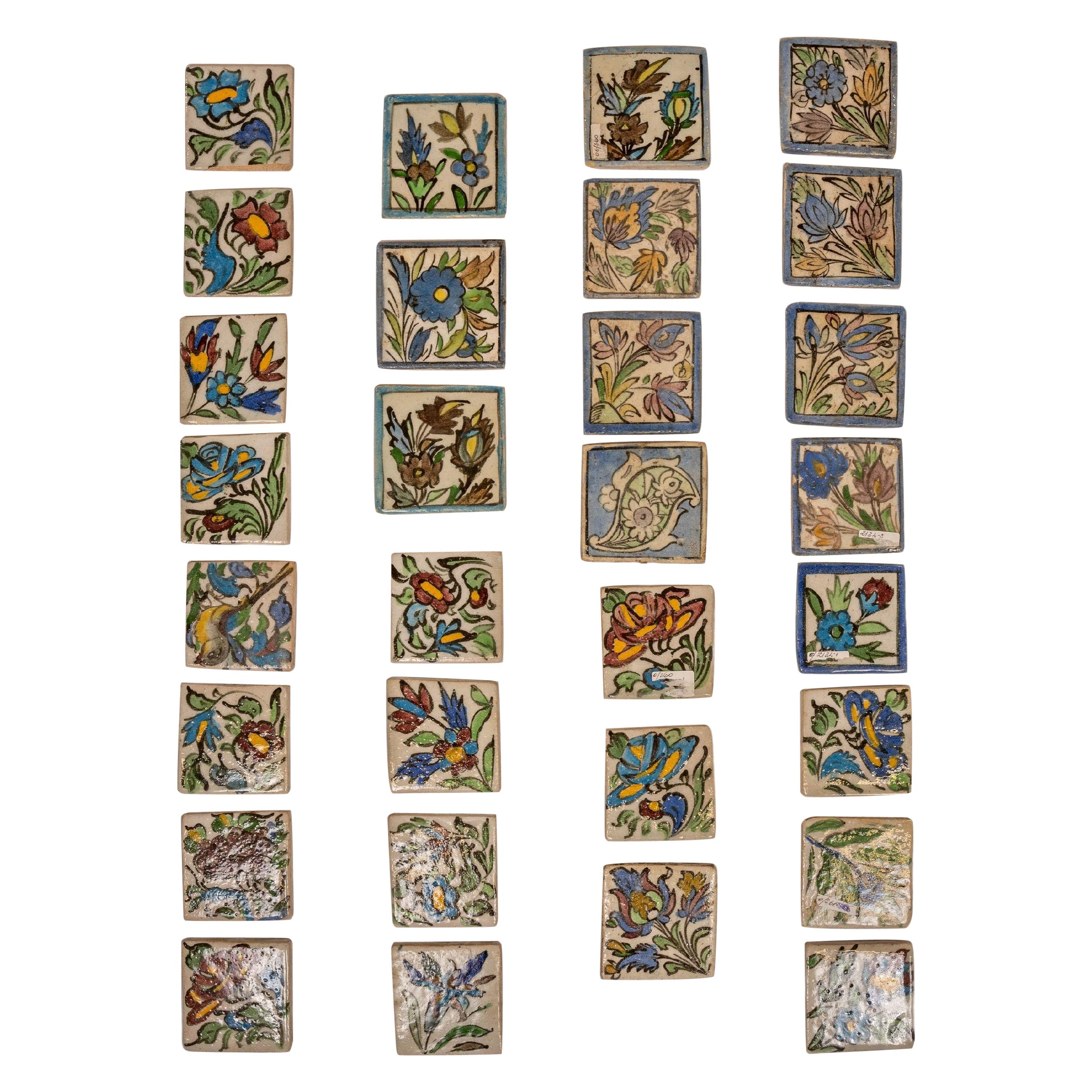 Old Oriental Ceramic Pottery Tiles For Sale