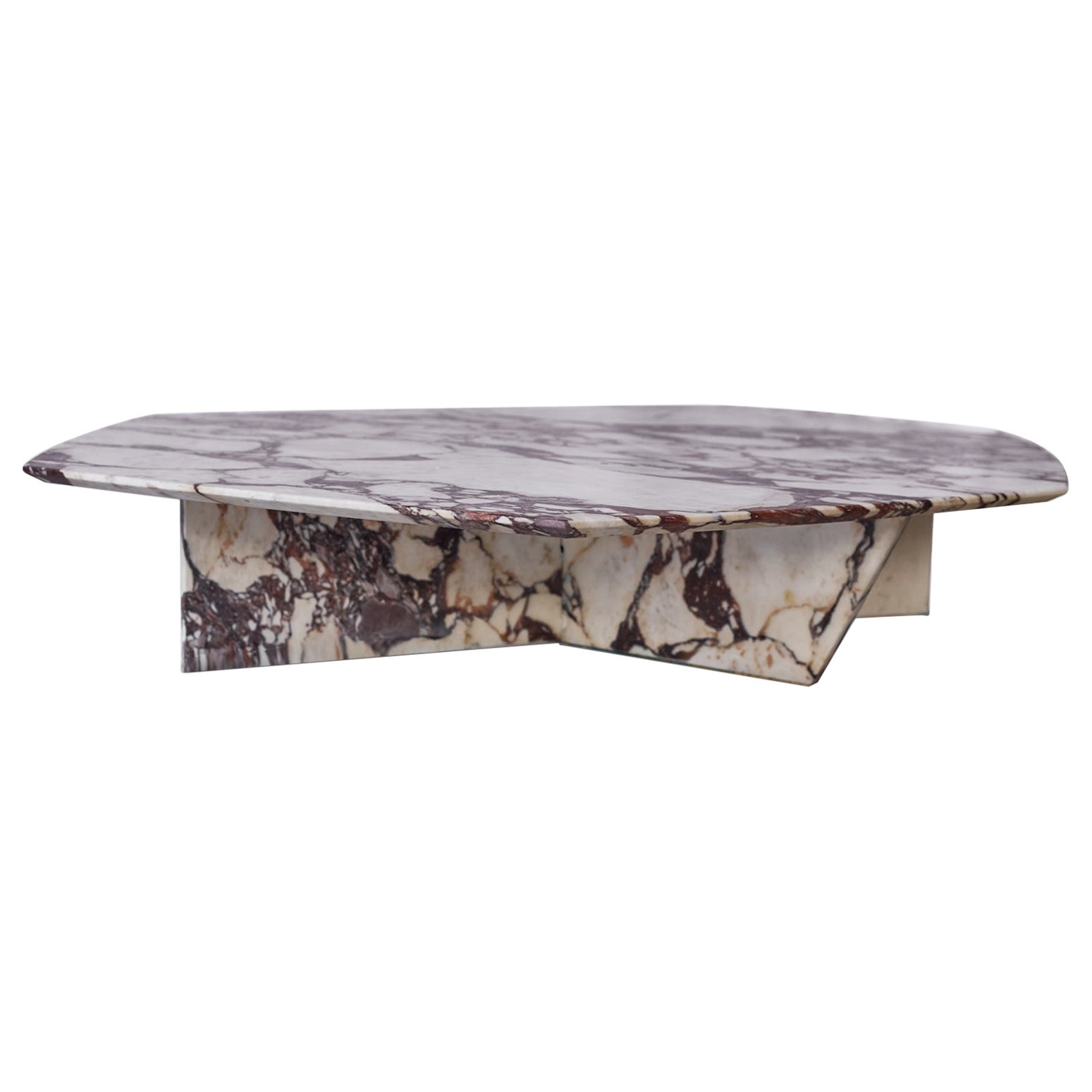 Geometrik Calacatta Viola Small Coffee Table by Atra Design For Sale