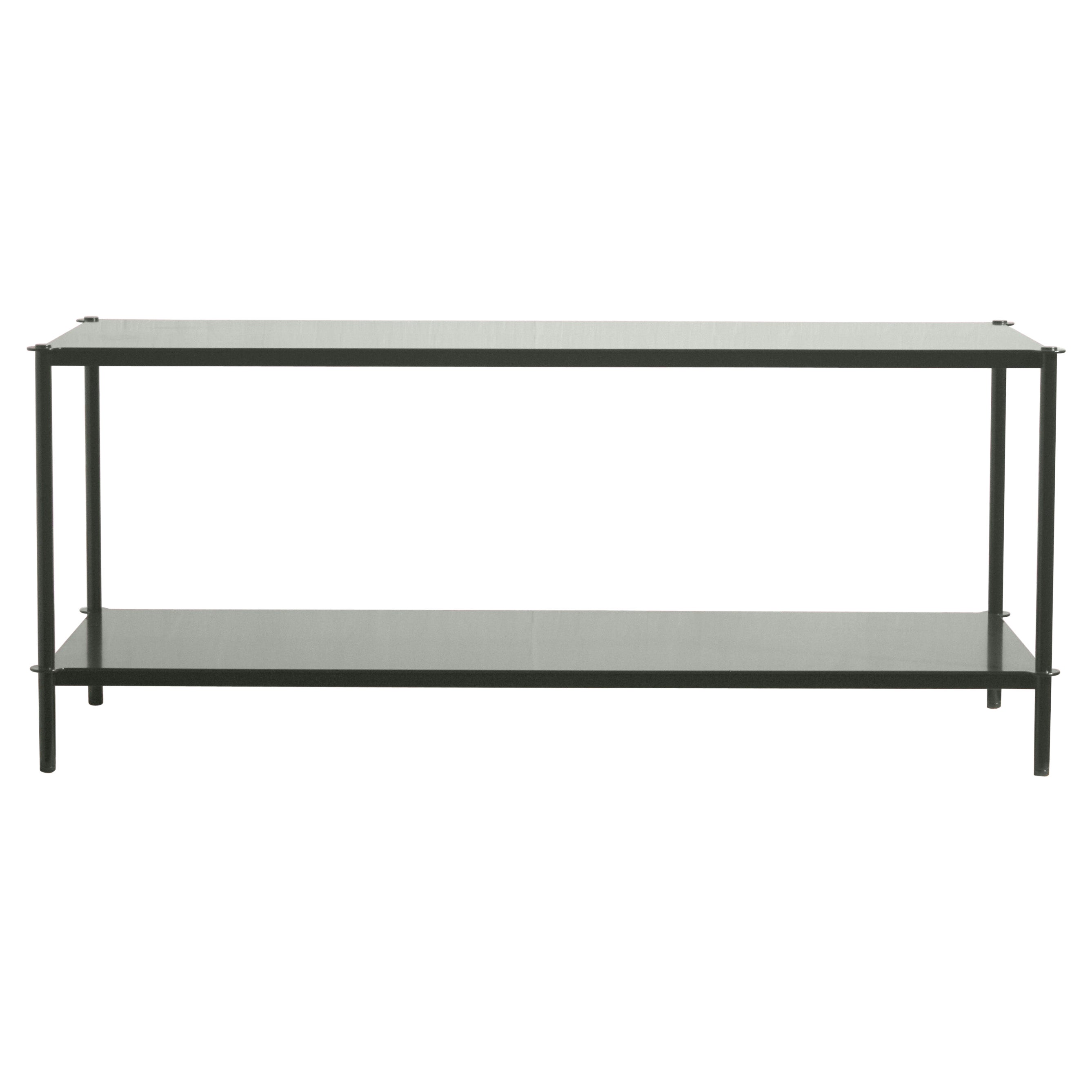 Mezzo (48") Shelving in Powder Coated Green Grey Metal by Laylo Studio