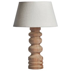 Swedish Designer, Table Lamp, Pine, Sweden, 1960s