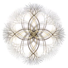 44"x44" Metal Wall Sculpture in Brass, Stainless, and Bronze #638