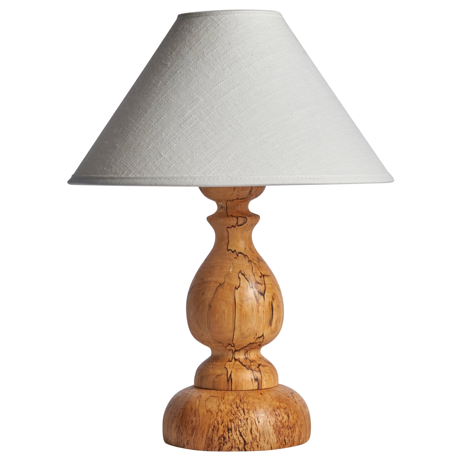 Schwedische Designerin, Tischlampe, Masur Birke, Schweden, 1960er Jahre im Angebot