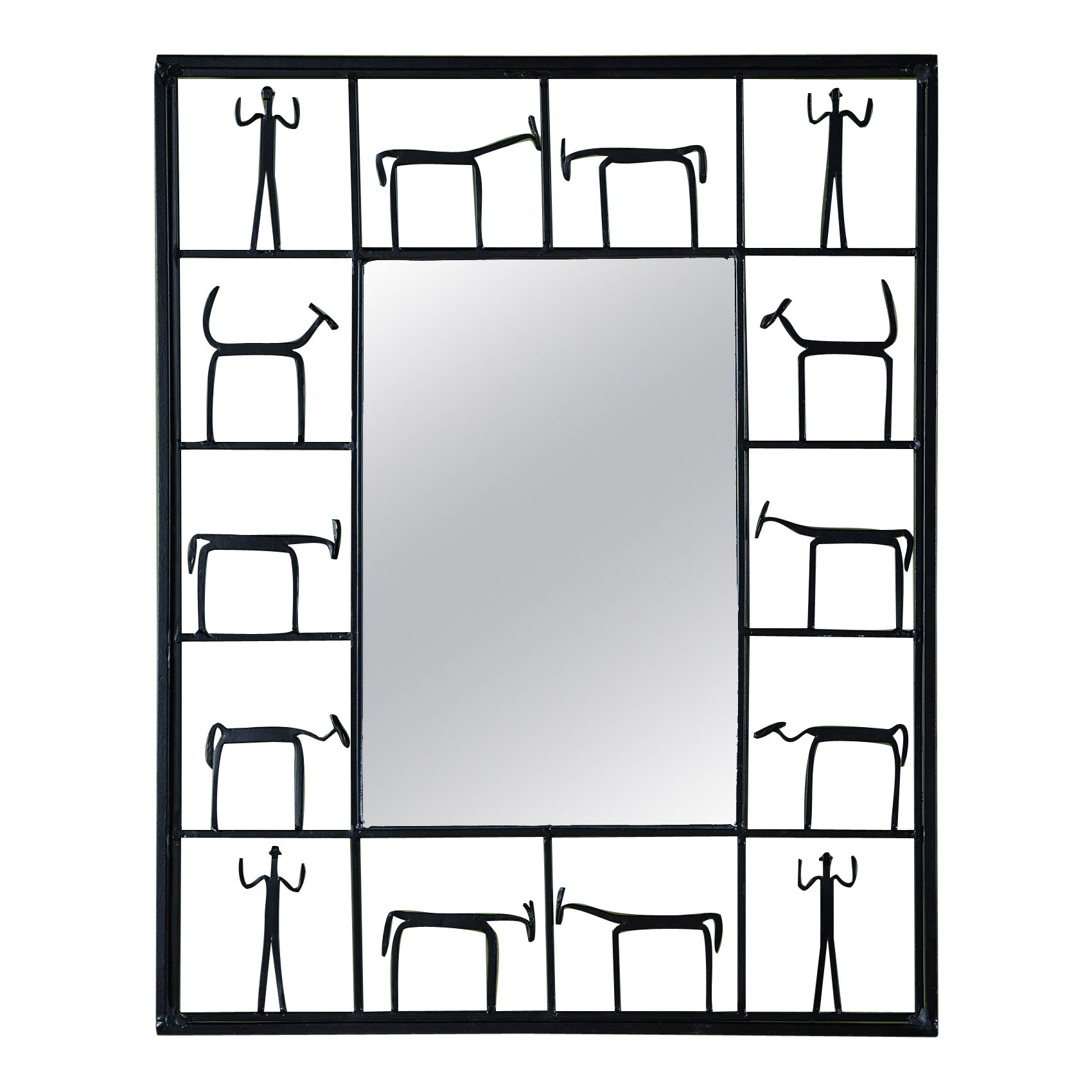 Frederick Weinberg Style Wall Mirror For Sale
