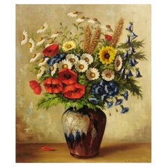 German Painter of the 19th Century "Flower Still Life"
