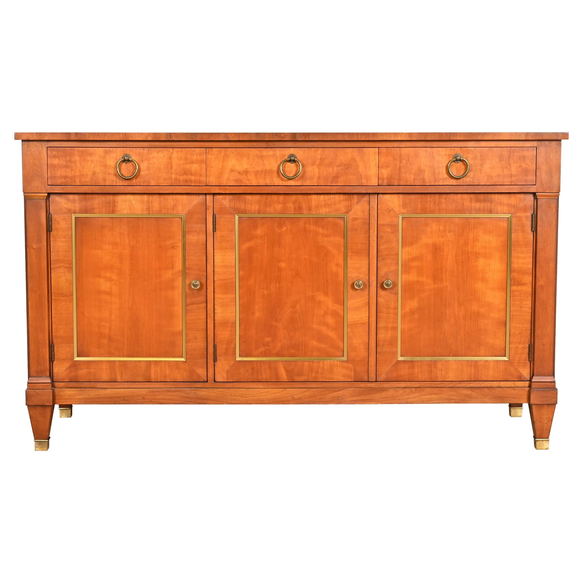 Kindel Furniture French Regency Louis XVI Cherry Wood Sideboard or Bar Cabinet
