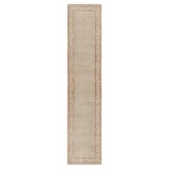 Vintage Turkish Runner Rug in Beige, with Geometric Patterns, from Rug & Kilim