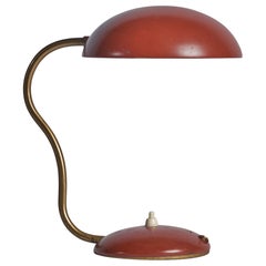 Vintage ASEA, Table Lamp, Brass, Metal, Sweden, 1940s