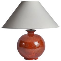 Upsala Ekeby, Tischlampe, Steingut, Schweden, 1930er Jahre