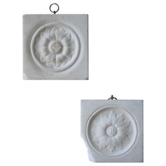 Mid 19th Century Near Pair of Marble Architectural Decorative Elements