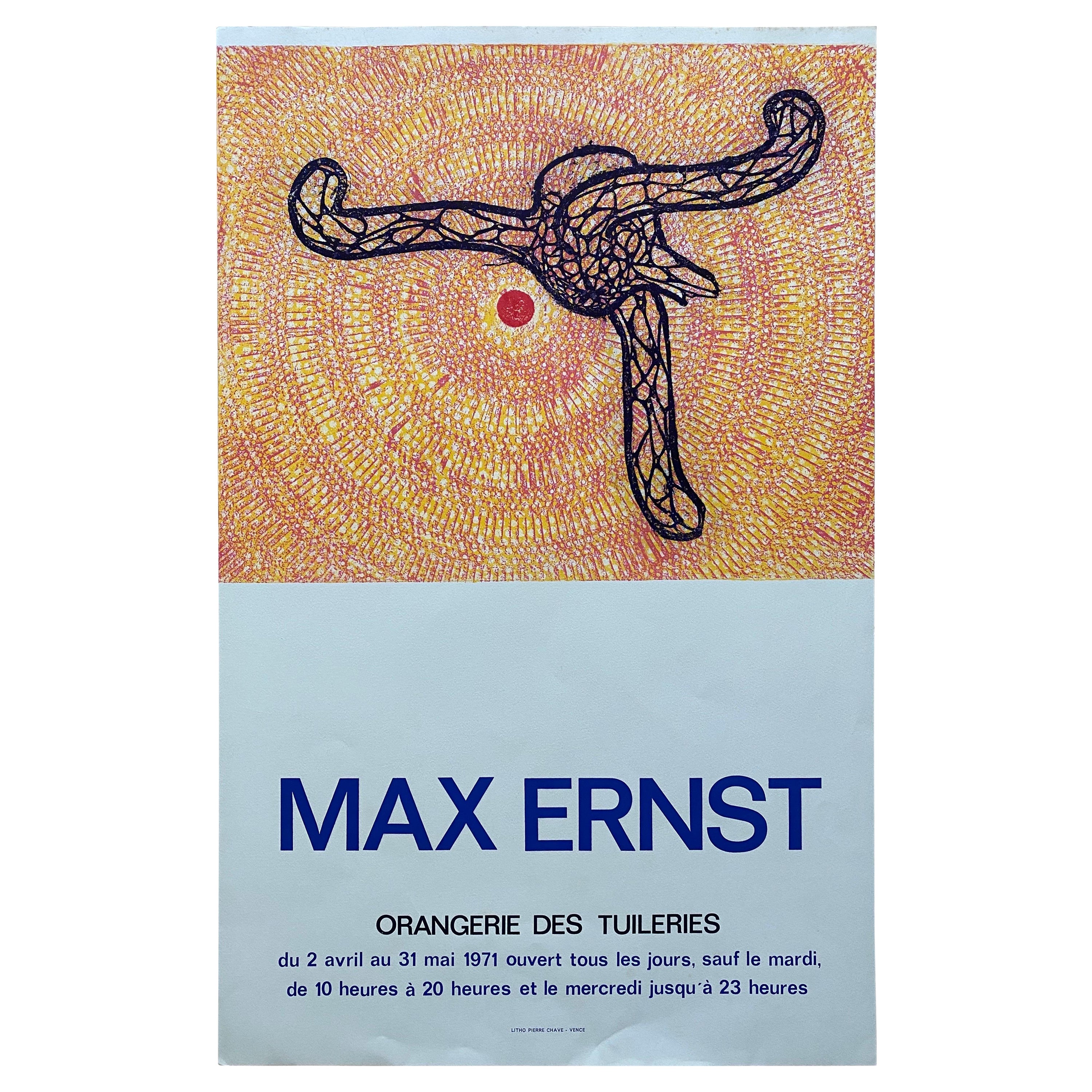 1971 Max Ernst "Orangerie Des Tuileries" Exposition Lithograph For Sale
