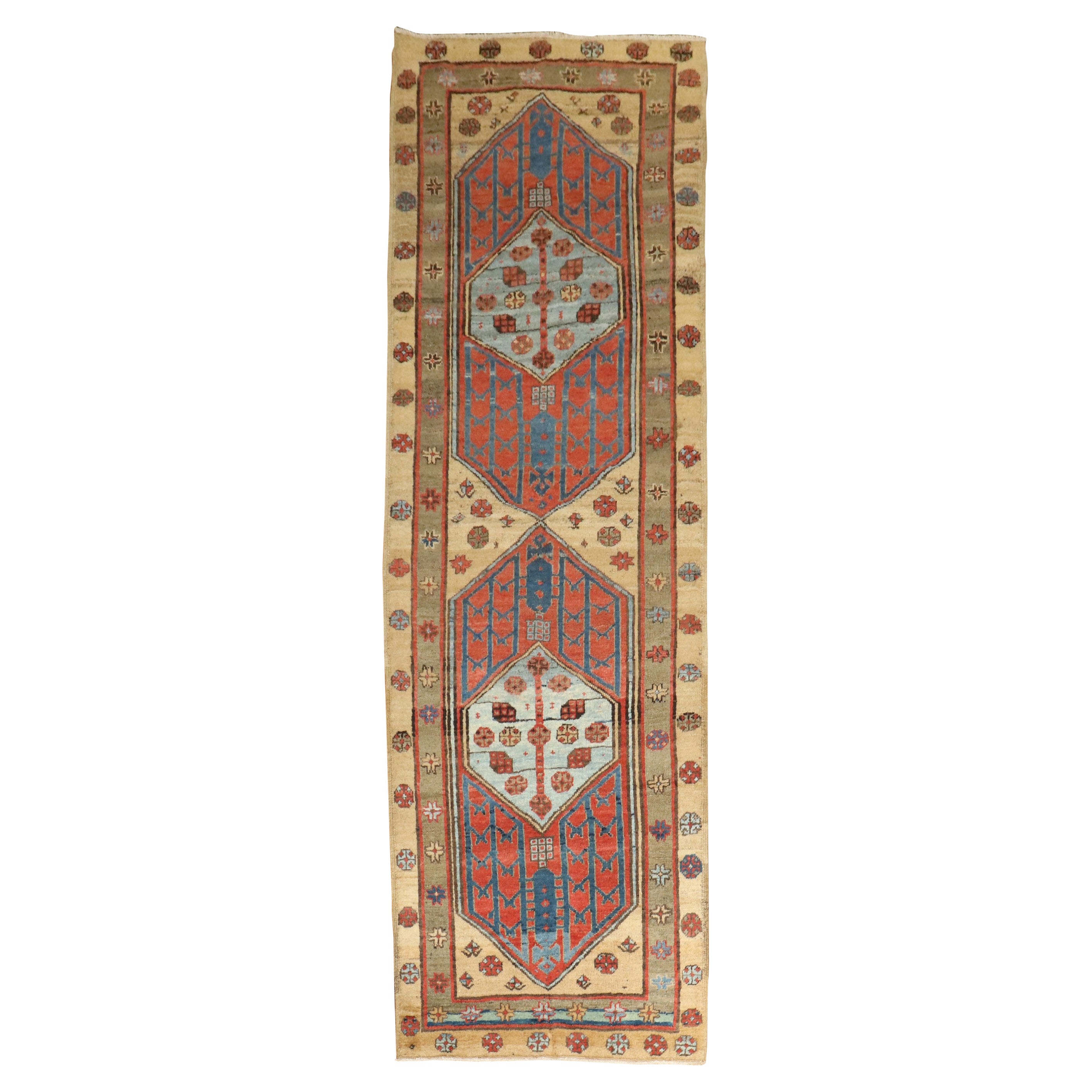 Zabihi Collection Antique Persian Tribal Bakshaish Runner