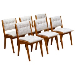 Jens Risom Model 666 for Knoll Reupholstered Side Chairs c.1941-Set of 6
