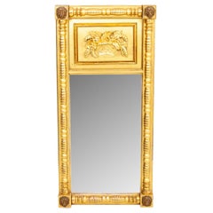 Antique Federal Style Gold Gilt Floral Mirror
