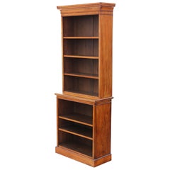 Antique large fine quality 19th Century walnut adjustable bookcase