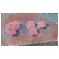 Nils Nilsson, Swedish artist. Oil on canvas. Still life with fruits.  1956