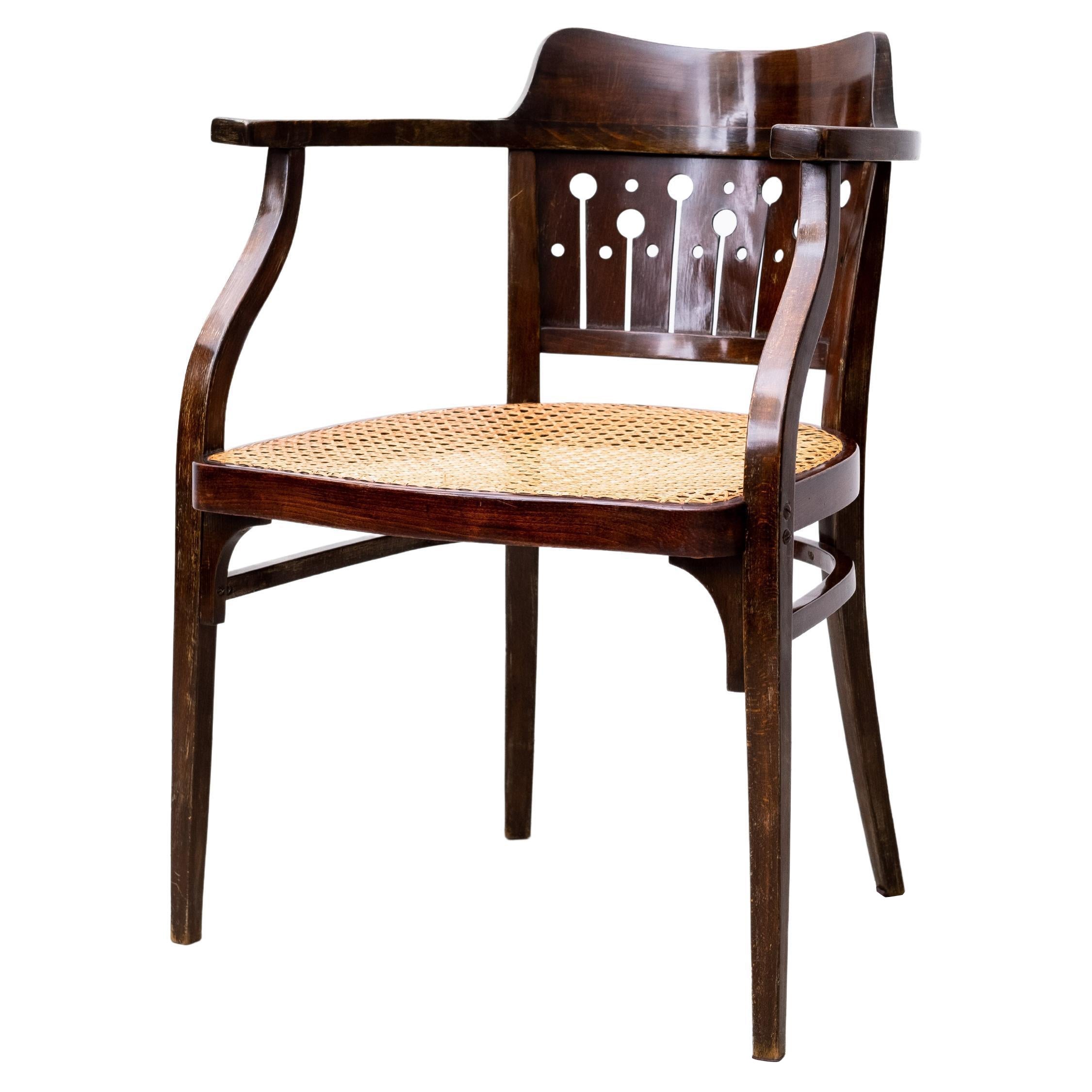 Secession Armchair by Otto Wagner/Gustav Siegel, Thonet Brothers (Vienna, 1905) For Sale