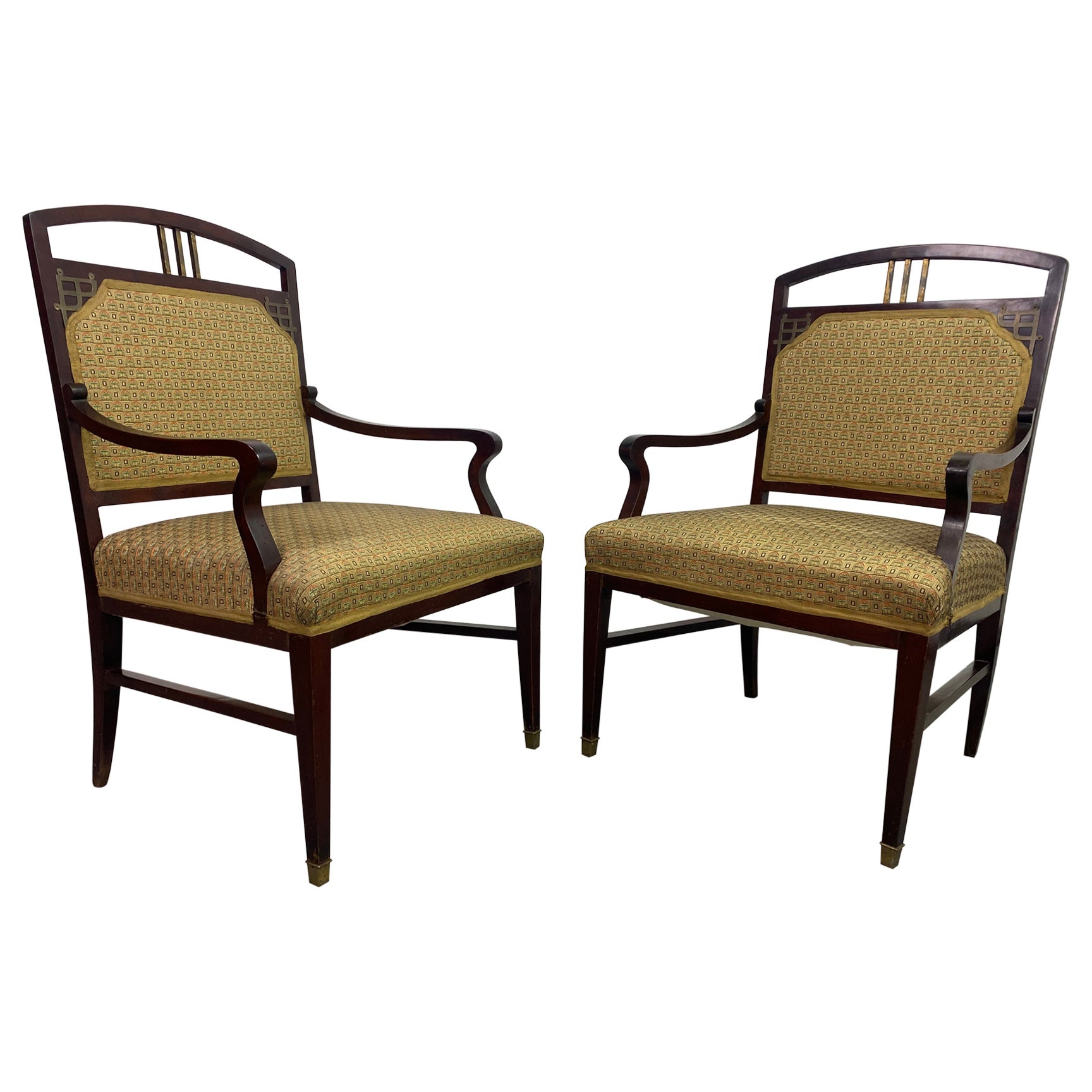 Vienna secession armchairs For Sale