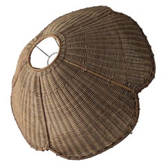 Lampshade Rattan Paavo Tynell style 1950s