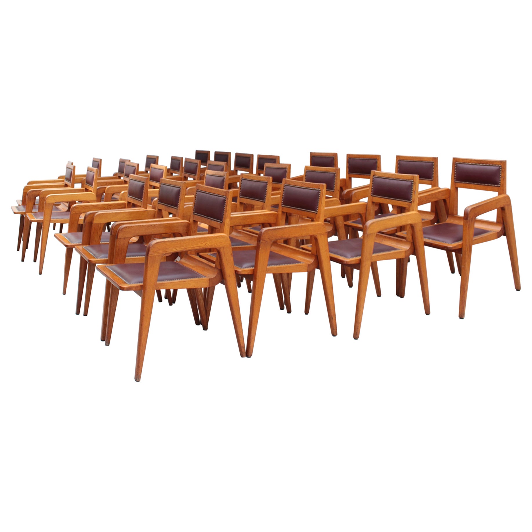 28 fauteuils du milieu du siècle par De Coene Freres pour Knoll International  en vente