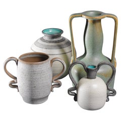 Set of 4 ceramic vases by Eva Jancke-Björk and Ewald Dahlskog for Bo Fajans