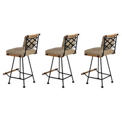 Set of 3 'Los Feliz' Swivelling Counter Stools by Design Frères, in COM
